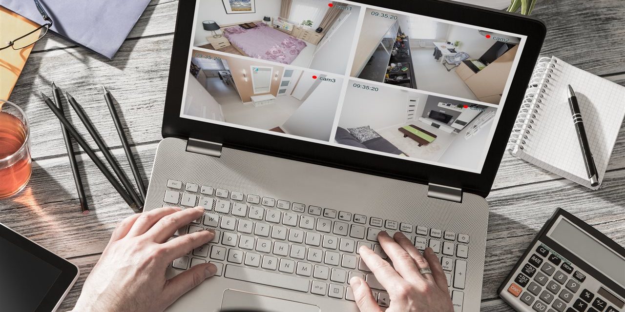 CCTV view in laptop | AHI Residential | home security Charlotte