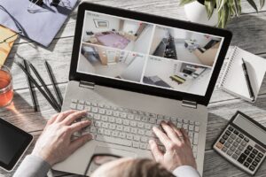 Blog 1 CCTV view in laptop | AHI Residential | home security Charlotte