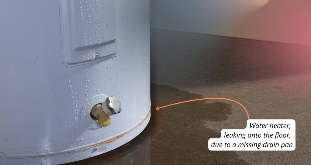 a water heater drain pan prevents water damage on the floor