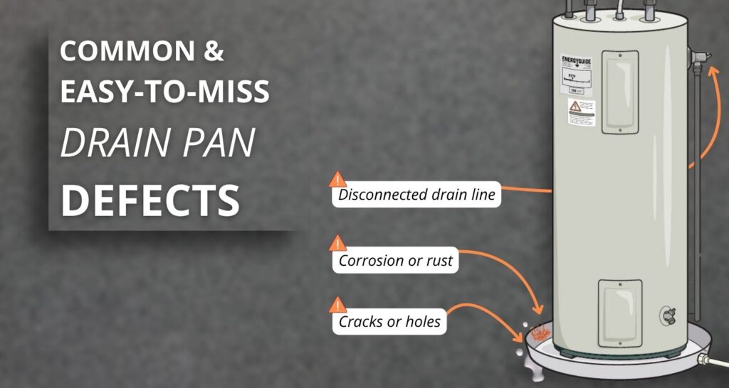 water heater drain pan wear and tear