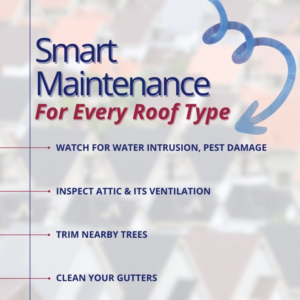 maintenance for every roof type