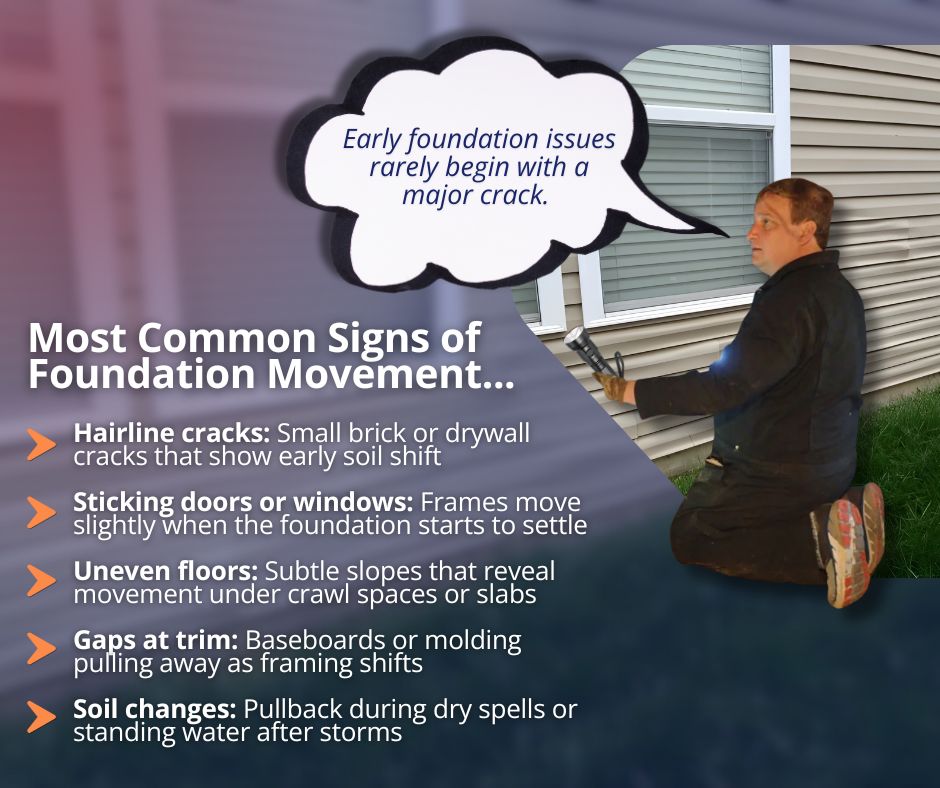 subtle signs of small home foundation movement