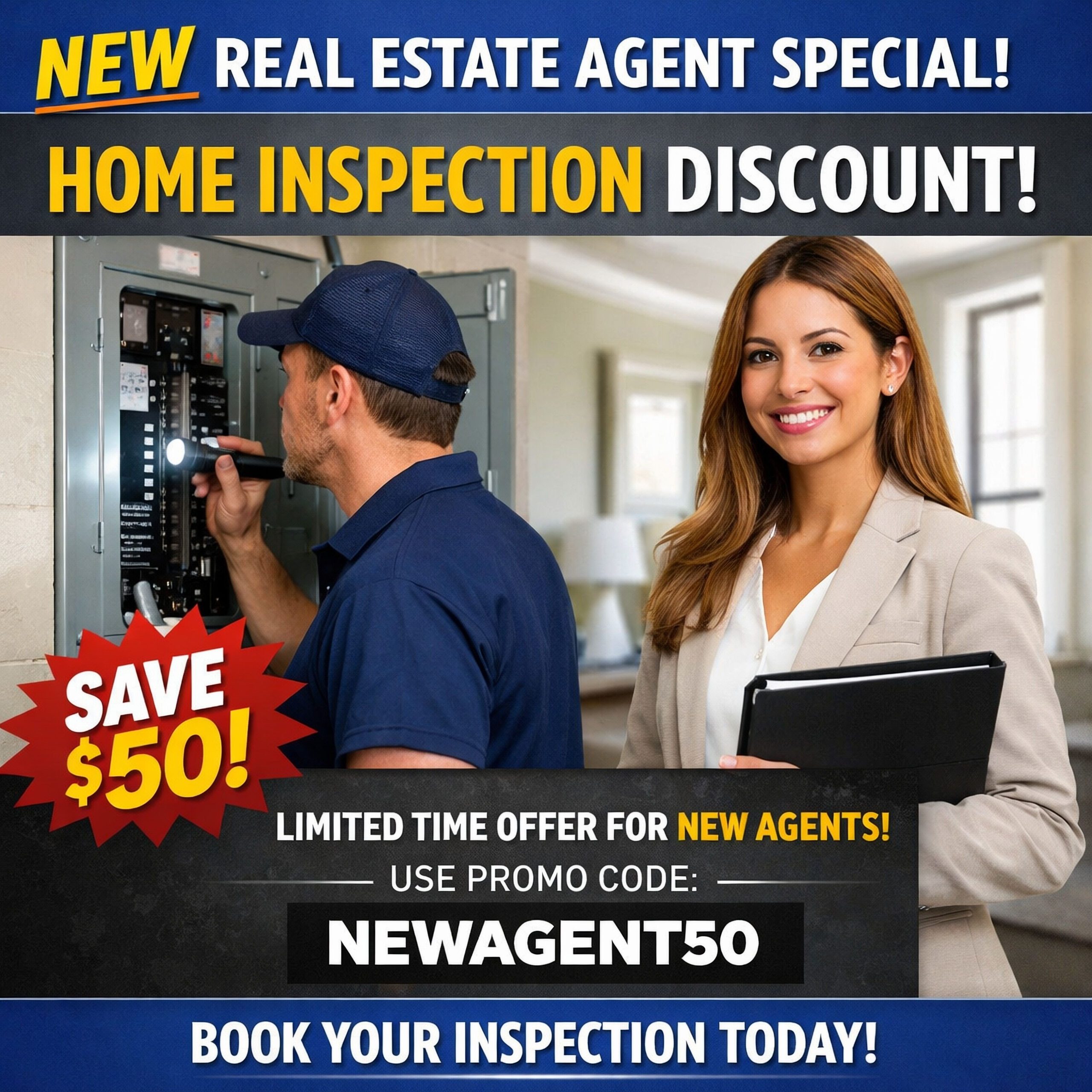 New real estate agent home inspection discount