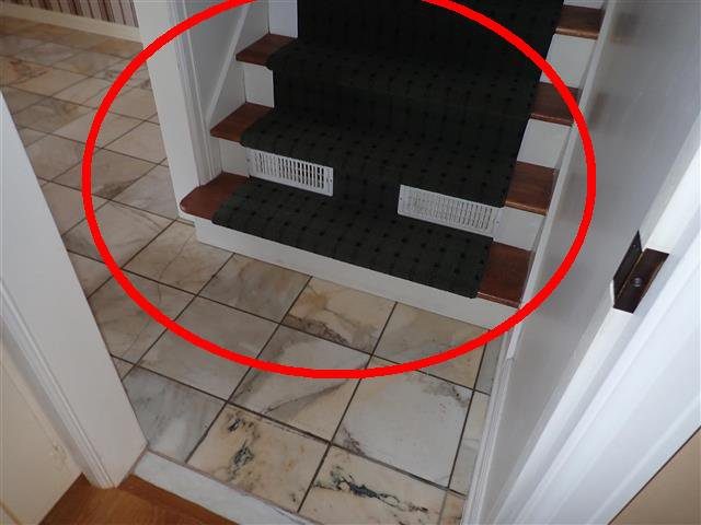Home J: a stairwell added to the home, with its weight not supported in the crawl space