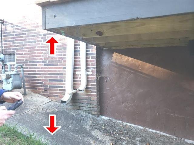 Home E: the porch landing is missing a support post