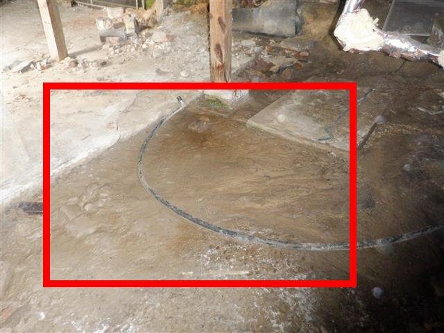 Home C: standing water in the crawl space