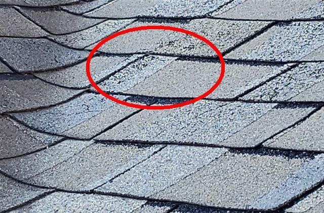 Home B: shingles near the end of their service life