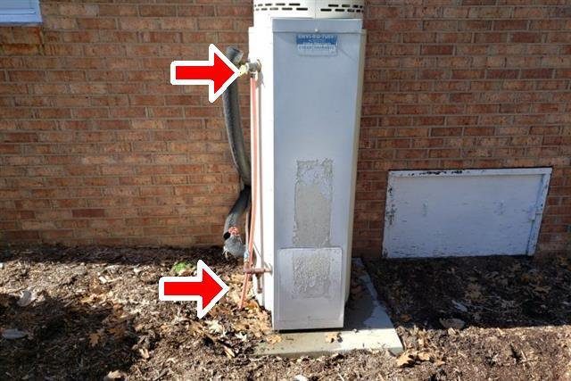 Home J: a leaking water heater relief valve line
