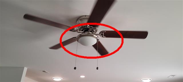 Brand New Doesn't Mean Problem-Free: A Gastonia New Construction Home Inspection 6 Living room ceiling fan light kit that did not work during a new construction inspection