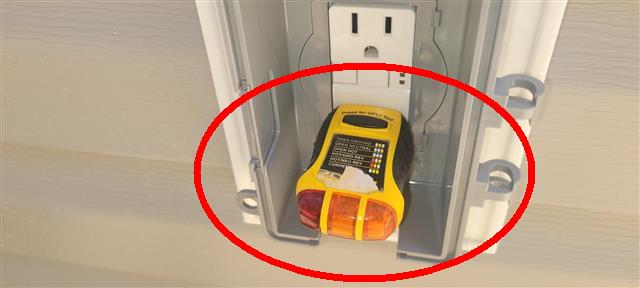 Brand New Doesn't Mean Problem-Free: A Gastonia New Construction Home Inspection 9 Exterior GFCI outlet that tripped and would not reset during a home inspection